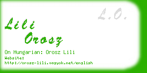 lili orosz business card